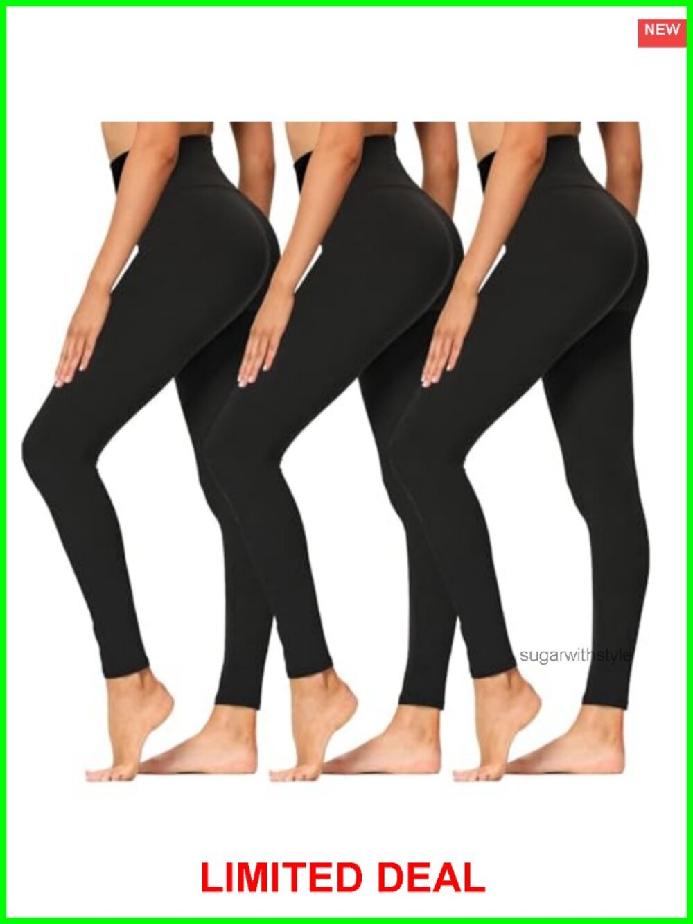 3 Pack High Waisted Leggings with Pockets for Women, Tummy Control
